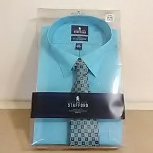 Men's Tailored Stafford Dress Shirt and Tie